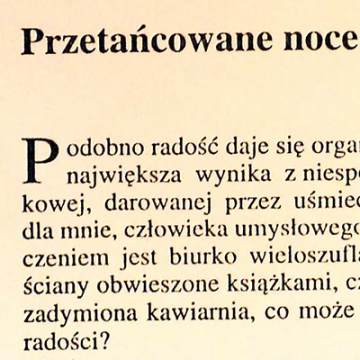 Przetańcowane noce