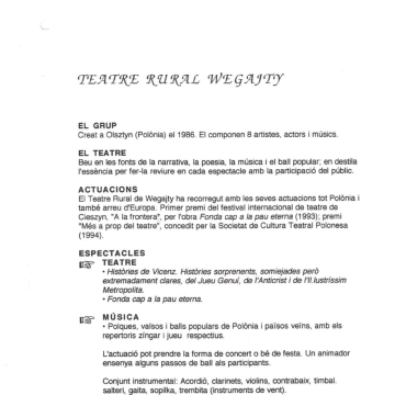 Teatre Rural Wegajty