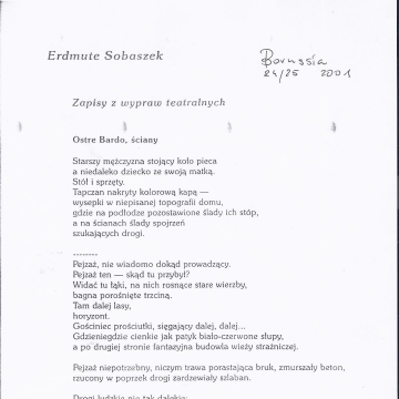Zapisy z wypraw teatralnych