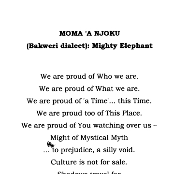 Moma 'a njoku (Mighty elephant) 