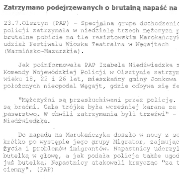 Zatrzymano podejrzanych o brutalną napaść na Marokańczyka