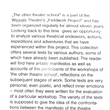 ["The other theatre school"...]
