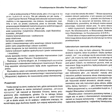 Przedsięwzięcie Ośrodka Teatralnego "Węgajty", s.69