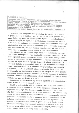 Warsztat w Trękusie