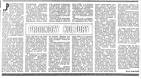 Prognozy kultury