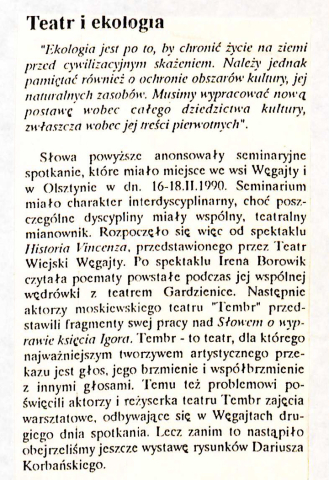 Teatr i ekologia