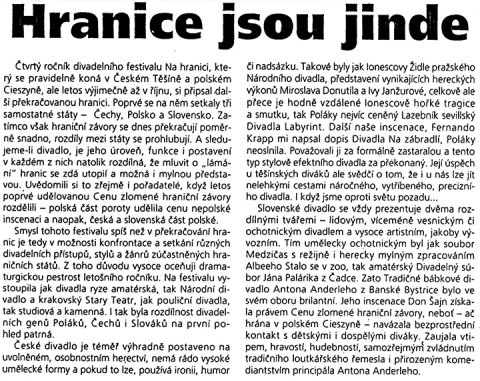 Hranice jsou jinde