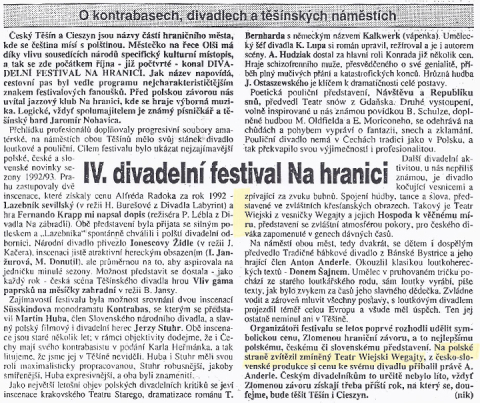 Divadelni festival na hranici
