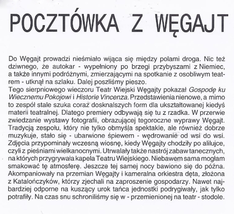 Pocztówka z Węgajt
