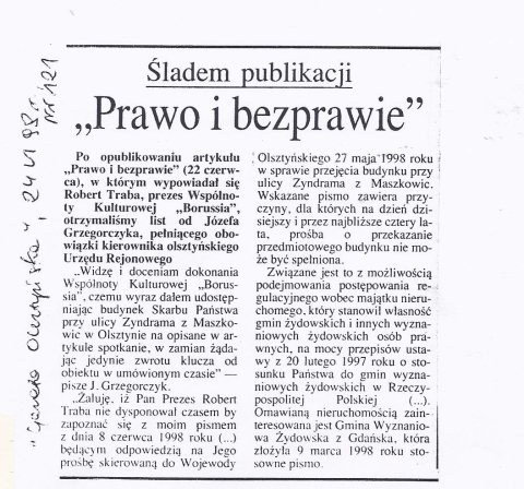 Śladem publikacji "Prawo i bezprawie"