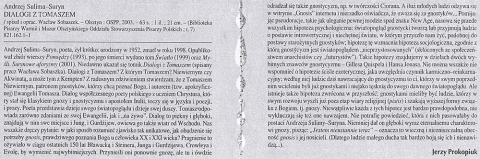 Andrzej Sulima-Suryn Dialogi z Tomaszem