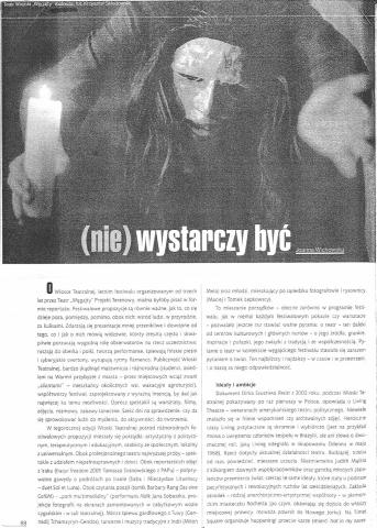 (Nie) wystarczy być