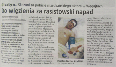 Do więzienia za rasistowski napad