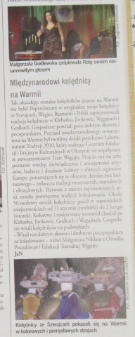 Międzynarodowi kolędnicy na Warmii
