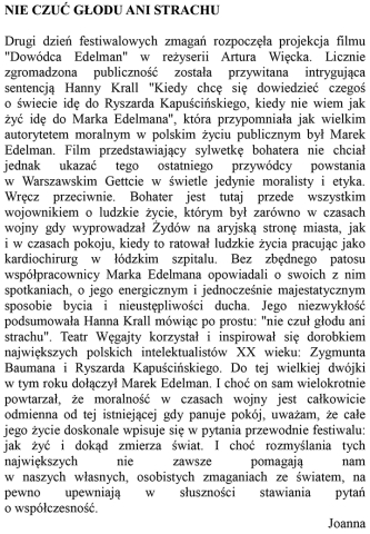 Nie czuć głodu ani strachu
