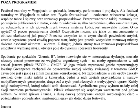 Poza programem