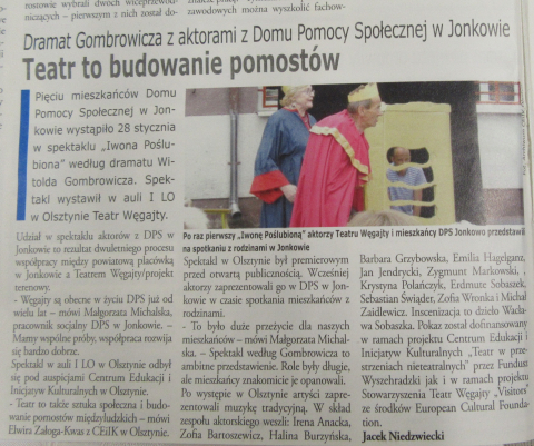 Teatr to budowanie pomostów