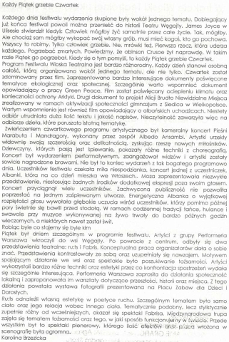 Każdy Piątek grzebie Czwartek