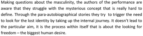 Making questions about masculinity...