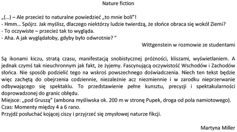 Nature fiction