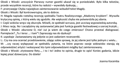 Pierwszy numer gazetki...