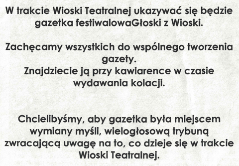 W trakcie Wioski Teatralnej...