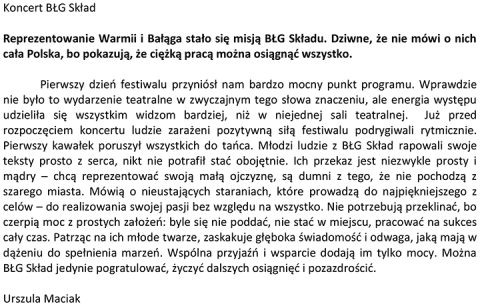 Godna reprezentacja Warmii