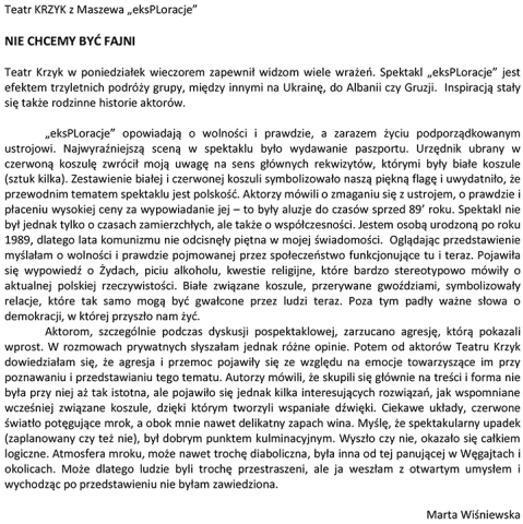 Nie chcemy być fajni