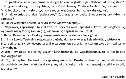 Rozgadałyście się...