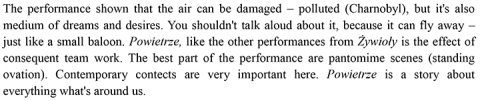The performance shown...
