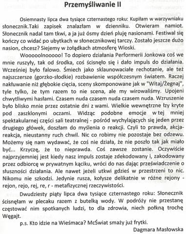 Przemyśliwanie II