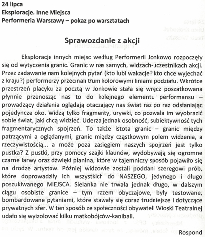 Sprawozdanie z akcji