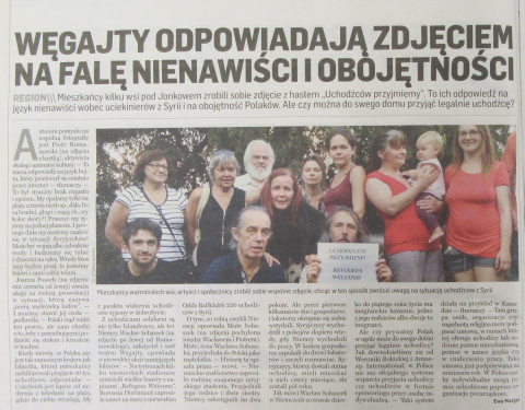 Węgajty odpowiadają zdjęciem na falę nienawiści i obojętności