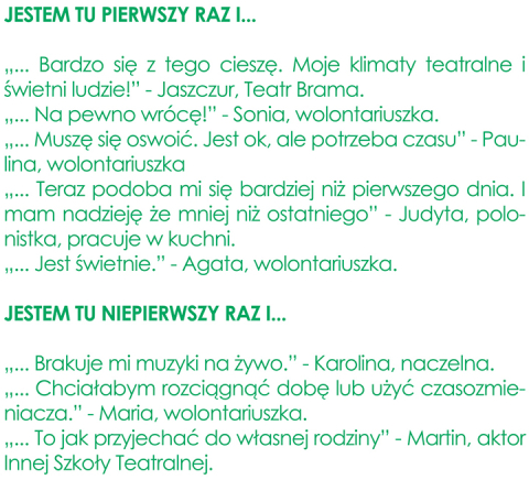 Jestem tu pierwszy raz i...