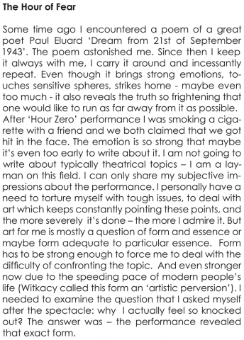 The hour of fear