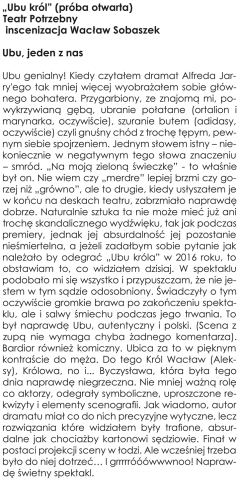 Ubu, jeden z nas