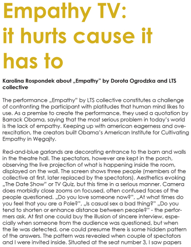 Empathy TV: it hurts cause it has to