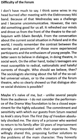 Difficulty of the Forum