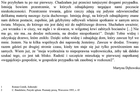 Nie przybyłam...