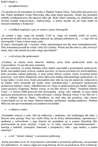 Rafał Urbacki o...