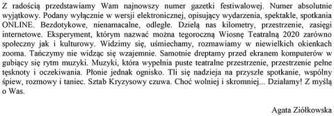 Z radością...