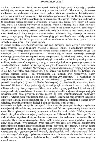 Zoom znaczy bliżej? 