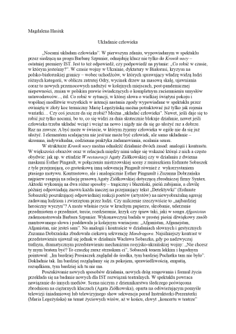 Układanie człowieka