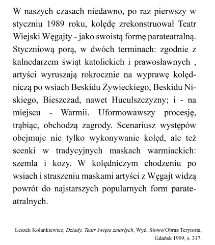 Dziady. Teatr święta zmarłych