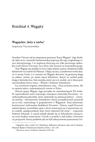 Węgajckie "listy z nieba". Inspiracje Vincenzowskie