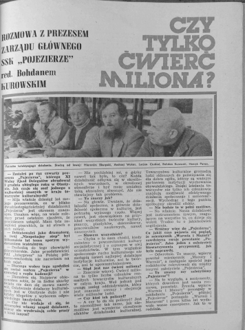 Czy tylko ćwierć miliona? Rozmowa z prezesem Zarządu Głównego SSK "Pojezierze" red. Bohdanem Kurowskim