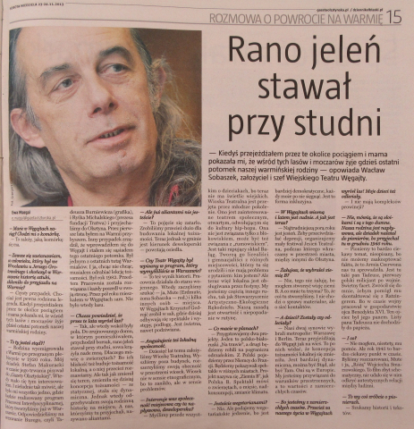 Rano jeleń stawał przy studni