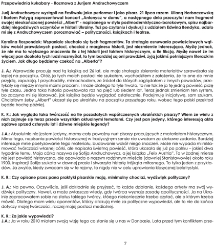 Przepowiednia kukabary - Rozmowa z Jurijem Andruchowyczem