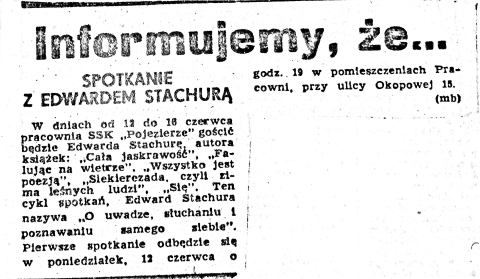 Spotkanie z Edwardem Stachurą