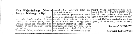Klub Wojewódzkiego Ośrodka Postępu Rolniczego w Bęsi